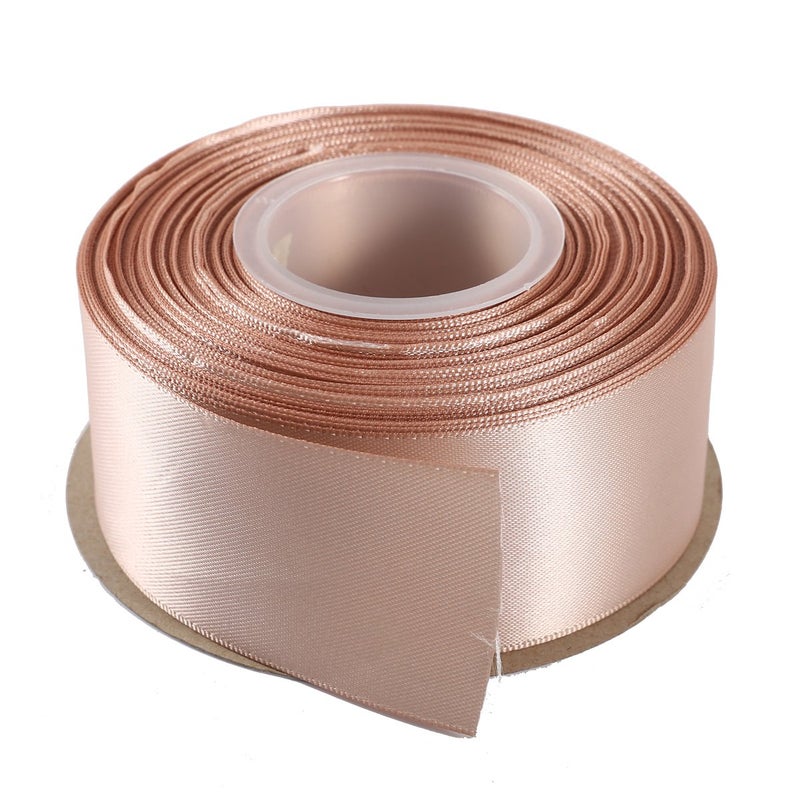 ITIsparkle 38mm Width (11/2") Double Faced Satin Ribbon 22 Meters (Full Reel) Crafts Gift Wrap Floristry - Vanilla Ribbon - Image 1